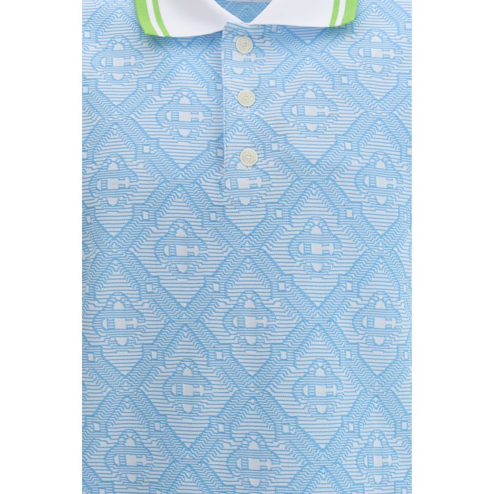 Light Blue Cotton Polo Shirt