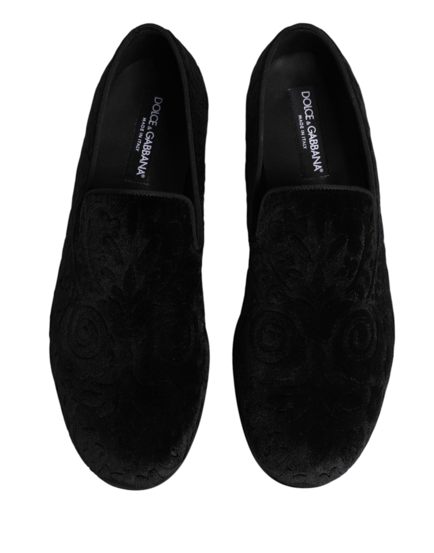 Black Velvet Slip On Loafers Formal Men Shoes