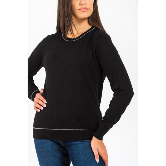 Black Cotton Sweatshirt