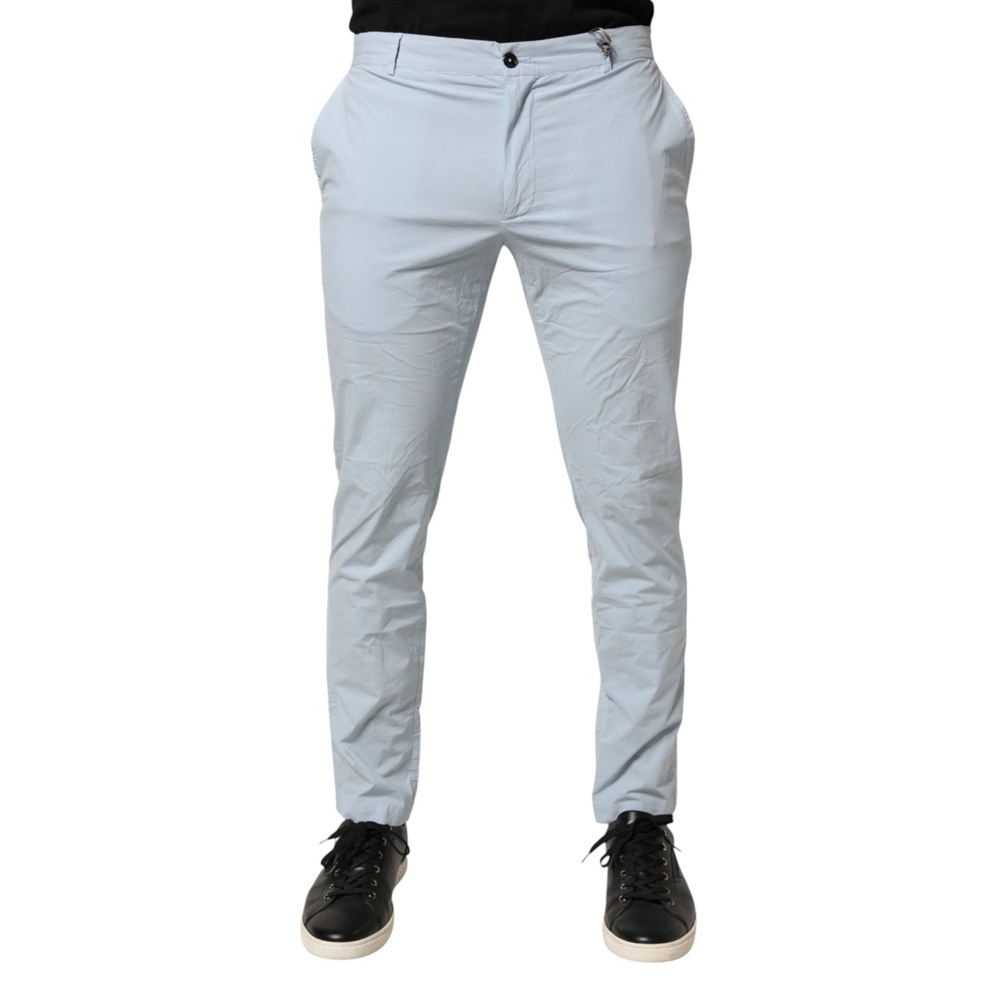 Light Blue Skinny Dress Trouser Pants