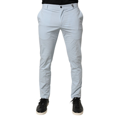 Light Blue Skinny Dress Trouser Pants