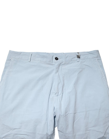 Light Blue Skinny Dress Trouser Pants