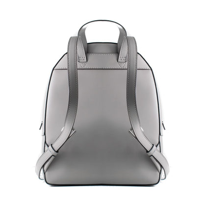 Gray Leather Backpack