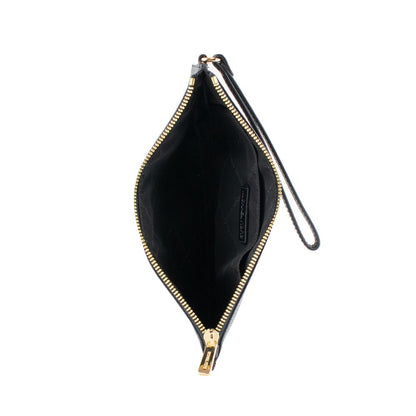 Black Leather Clutch Bag