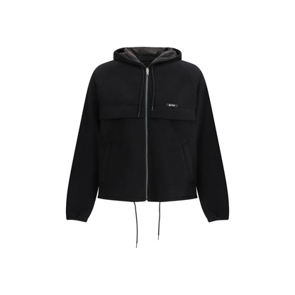 Black Polyester Shell Jacket