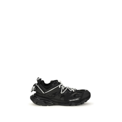 Black Polyethylene Athletic Sneakers