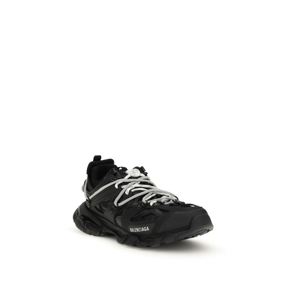 Black Polyethylene Athletic Sneakers