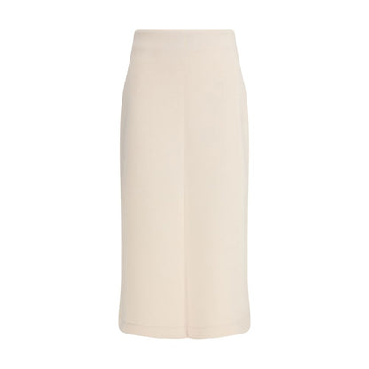 Beige Modal Midi Skirt