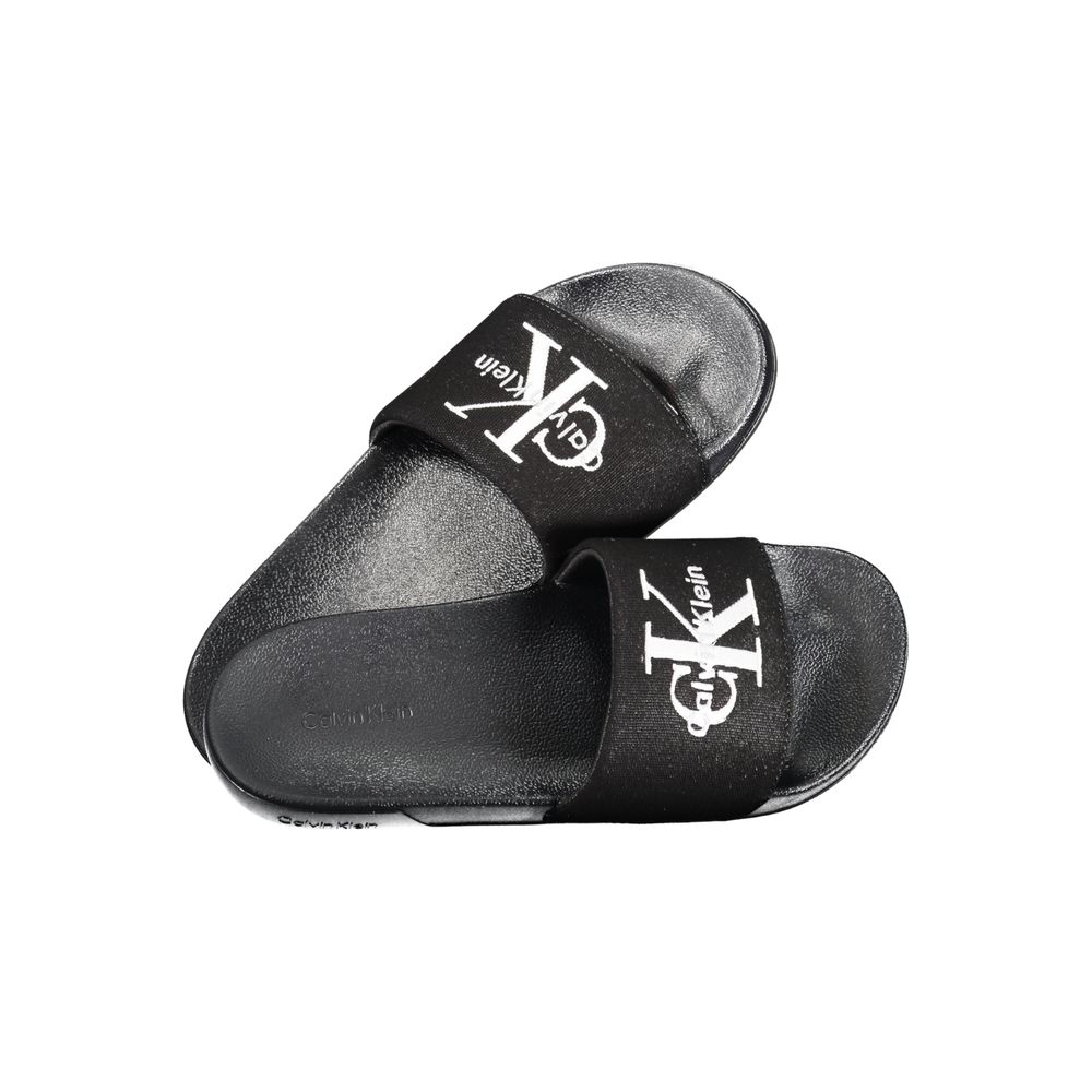 Black Polyurethane Men's Slipper