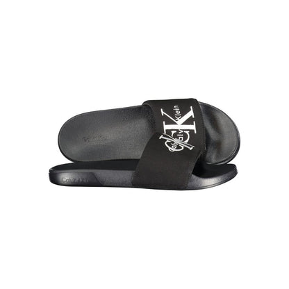 Black Polyurethane Men's Slipper