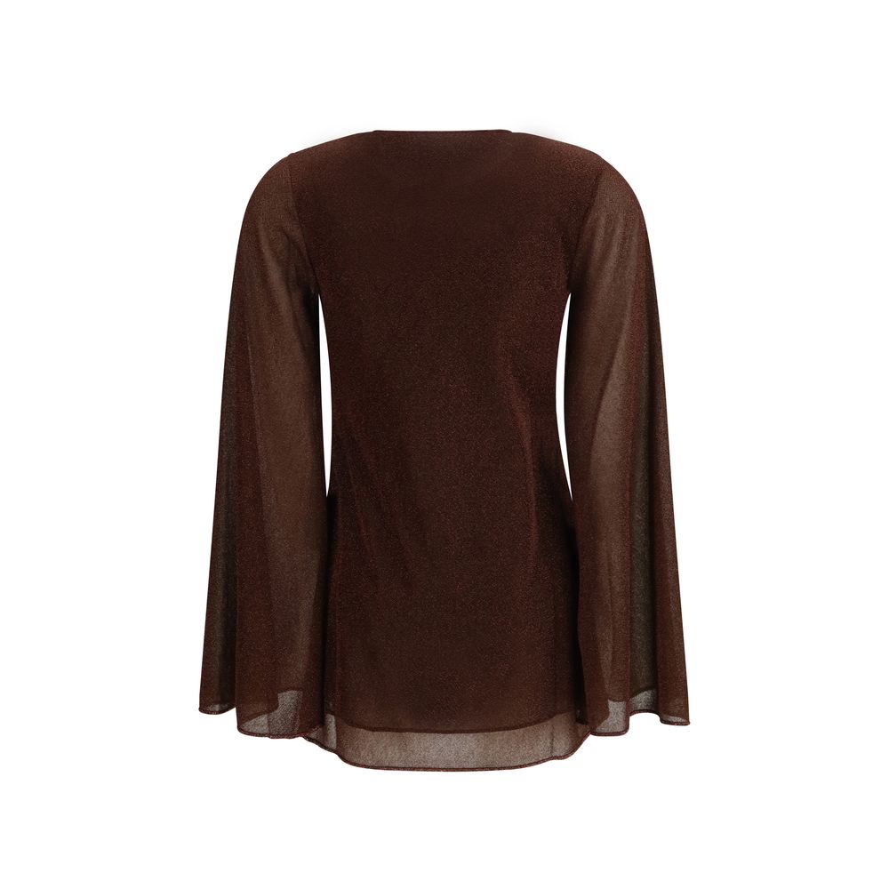 Brown Polyamide Casual Dress