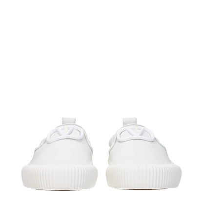 White Leather Slip-On Loafers