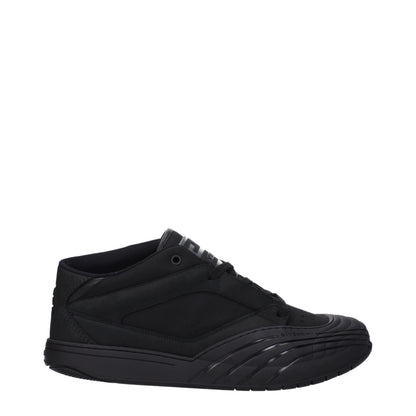 Black Fabric Low Top Sneakers