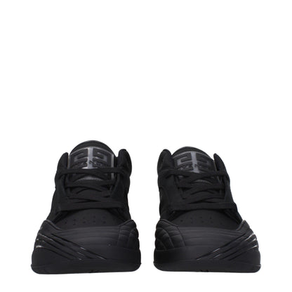 Black Fabric Low Top Sneakers