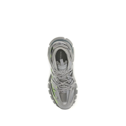Gray Polyester Athletic Sneakers