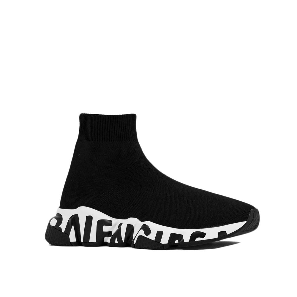 Black Fabric Athletic Sneakers