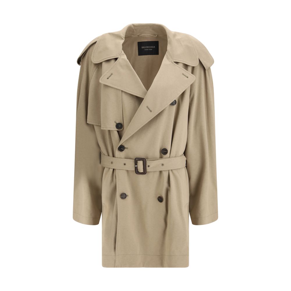 Beige Cotton Trench Coat