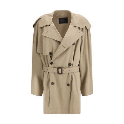 Beige Cotton Trench Coat