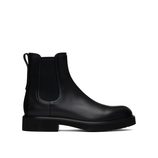 Black Calfskin Chelsea Boots