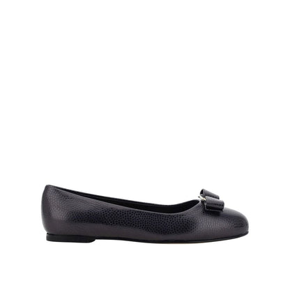Black Calfskin Ballet Flats