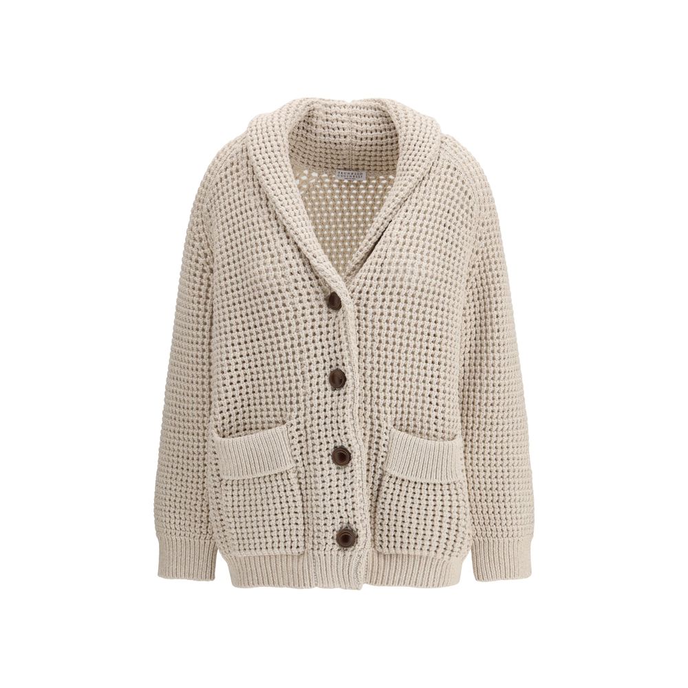 Beige Cotton Cardigan