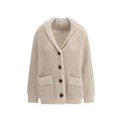 Beige Cotton Cardigan