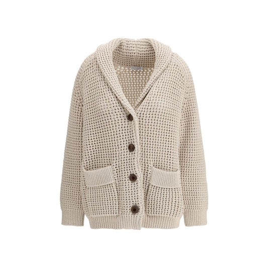 Beige Cotton Cardigan
