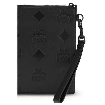 Black Calf Leather Bos Taurus Clutch Bag