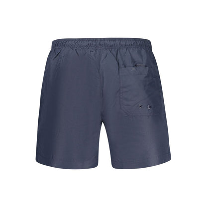 Blu Polyester Men Swim Boxer