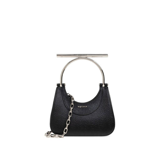 Black Lamb Leather Shoulder Bag