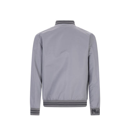Gray Polyester Bomber