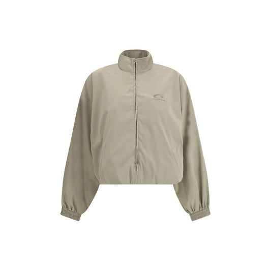 Beige Polyester Shell Jacket