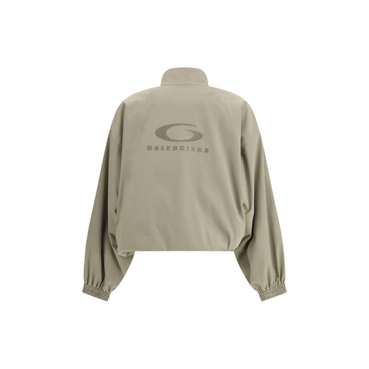Beige Polyester Shell Jacket