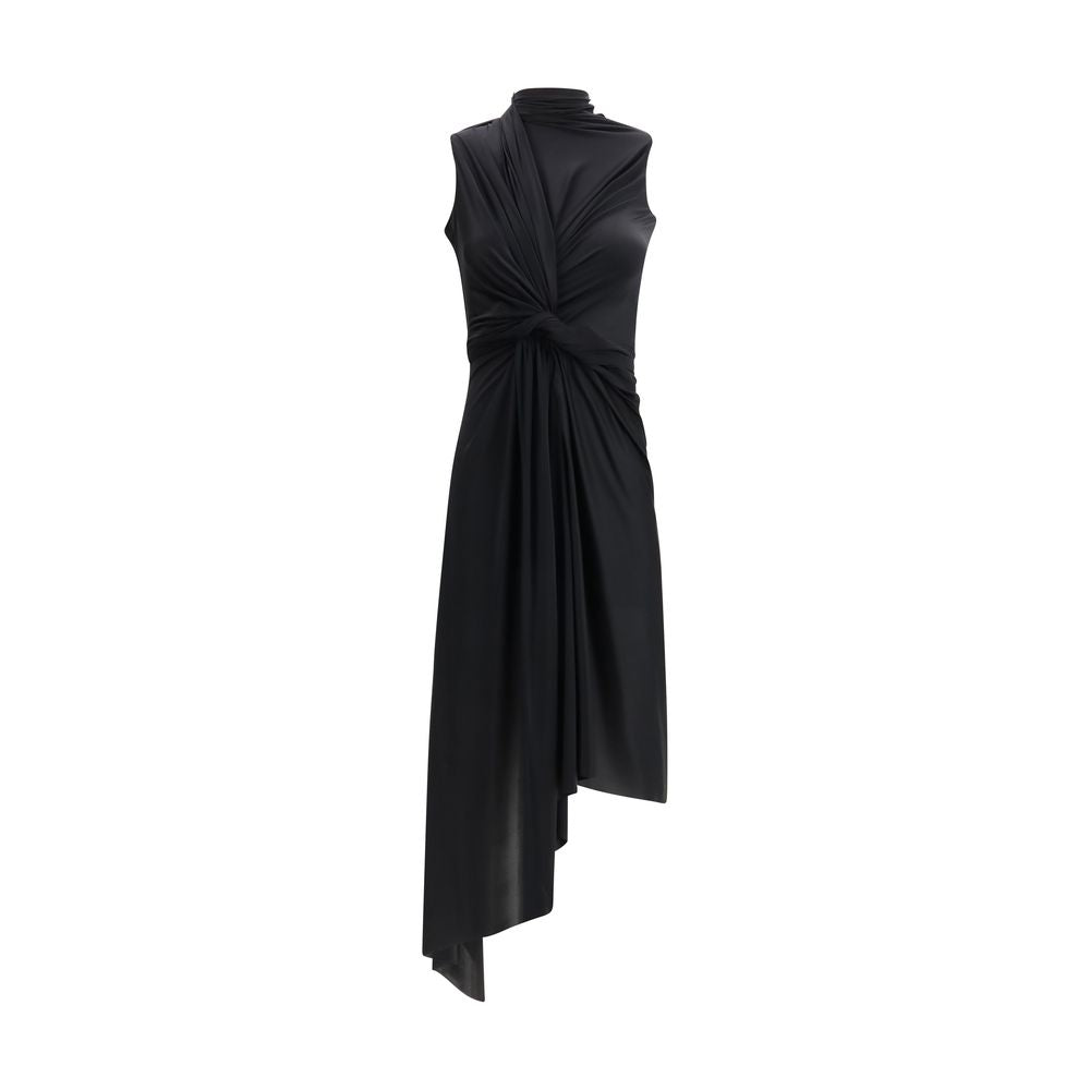 Black Polyamide Casual Dress