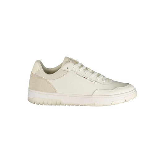 White Polyurethane Men's Sneaker