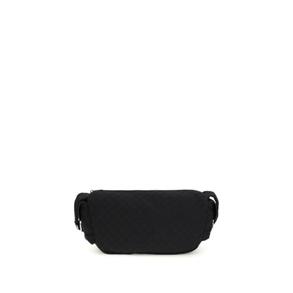 Black Fabric Shoulder Bag