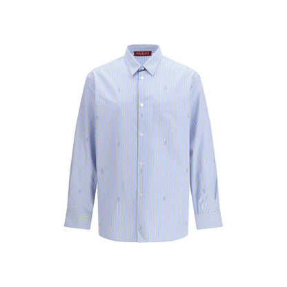 Blue Cotton Pattern Shirt