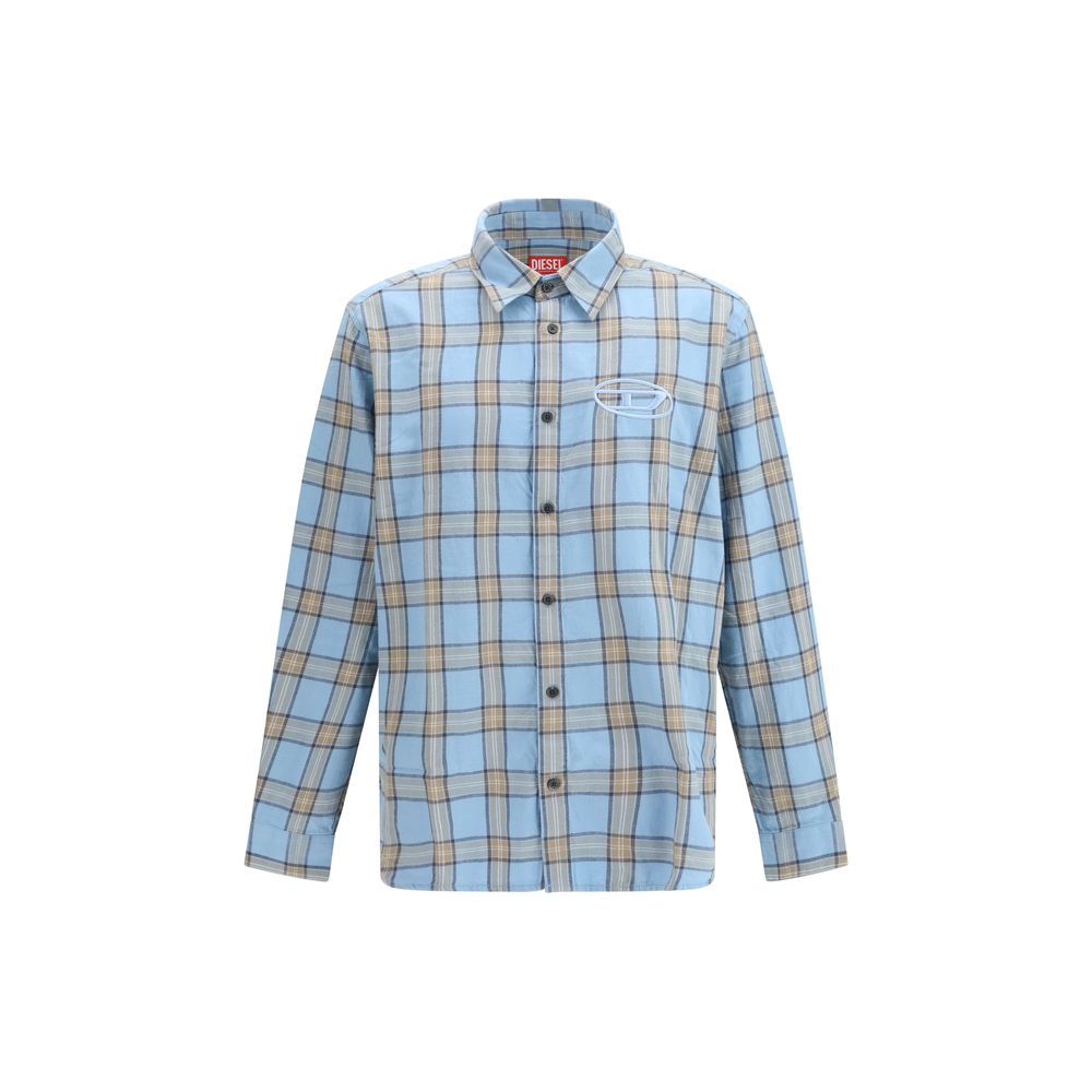 Blue Cotton Pattern Shirt