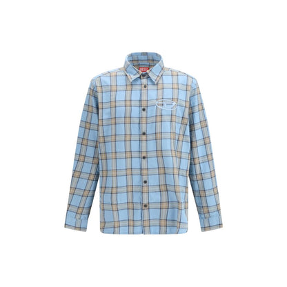 Blue Cotton Pattern Shirt