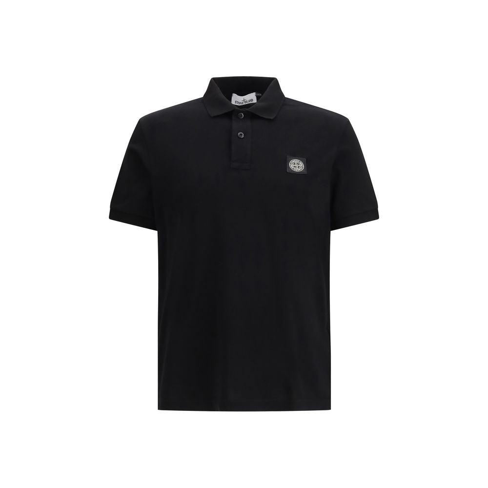 Black Cotton Polo Shirt
