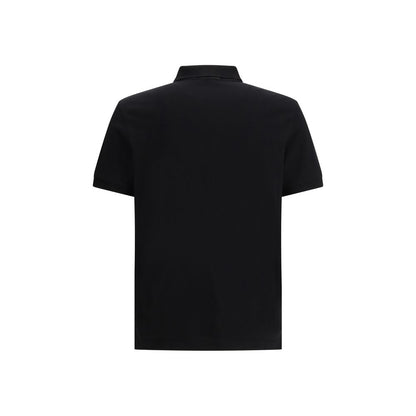 Black Cotton Polo Shirt