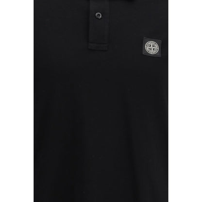 Black Cotton Polo Shirt