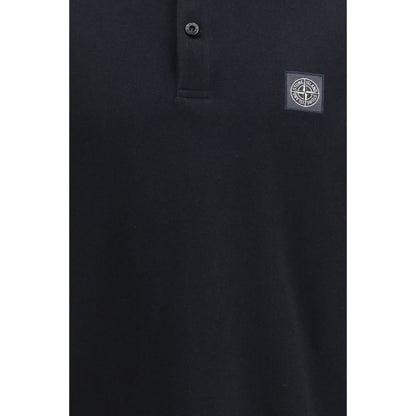 Black Cotton Polo Shirt