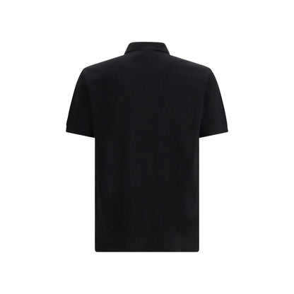 Black Cotton Polo Shirt