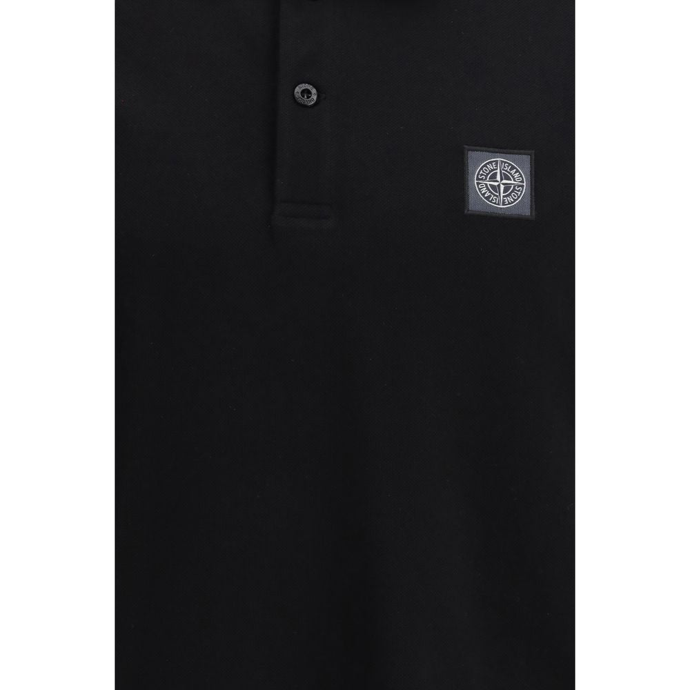Black Cotton Polo Shirt