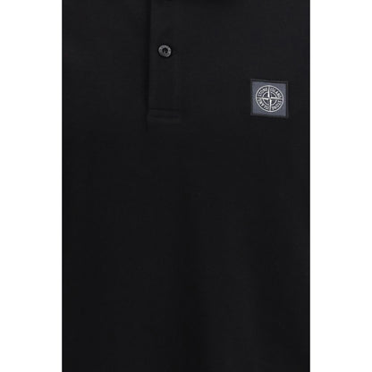Black Cotton Polo Shirt
