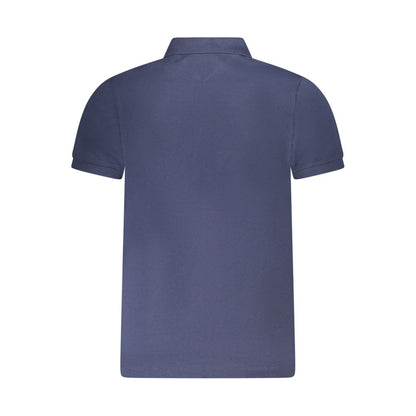 Blu Cotton Men Polo Shirt