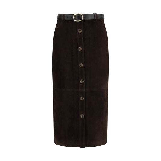 Brown Lamb Ovis Aries Aries Midi Skirt