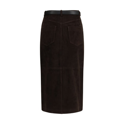 Brown Lamb Ovis Aries Aries Midi Skirt