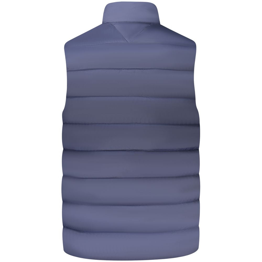 Blue Nylon Men's Sleeveless Jacket